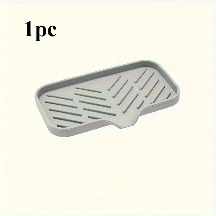 1 Piece Gray Drain Pad, Multifunctional Anti Slip Countertop Pad, Suitable for Sponges, Brushes, Cups, and Soap
