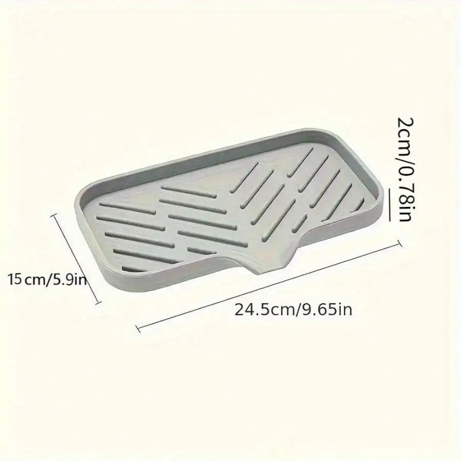 1 Piece Gray Drain Pad, Multifunctional Anti Slip Countertop Pad, Suitable for Sponges, Brushes, Cups, and Soap