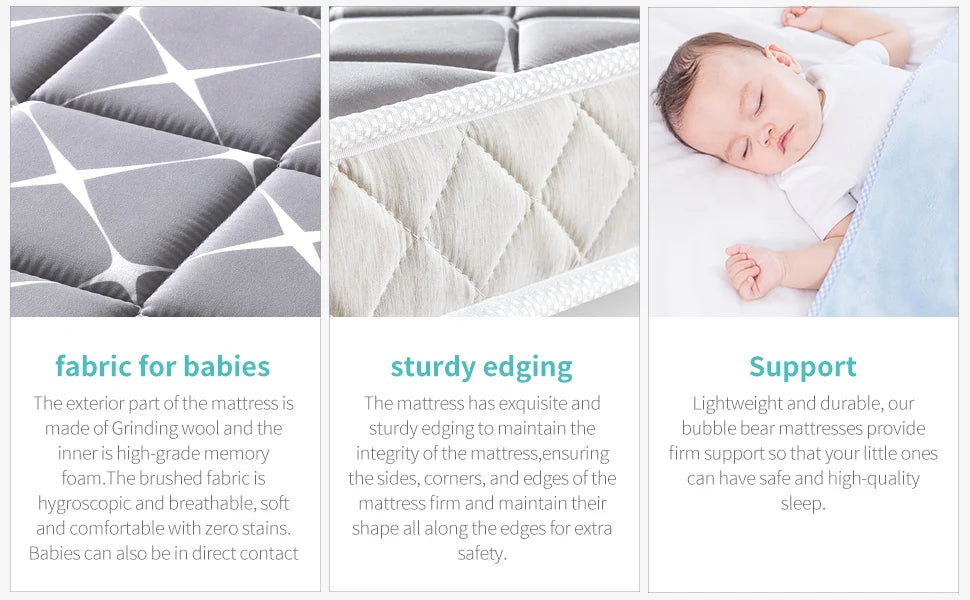 Crib and Toddler Mattress - 52" x 27.6" x 5" - Breathable - Firm - Dual Sided Standard Size Baby Mattress for Crib - Premium Foa