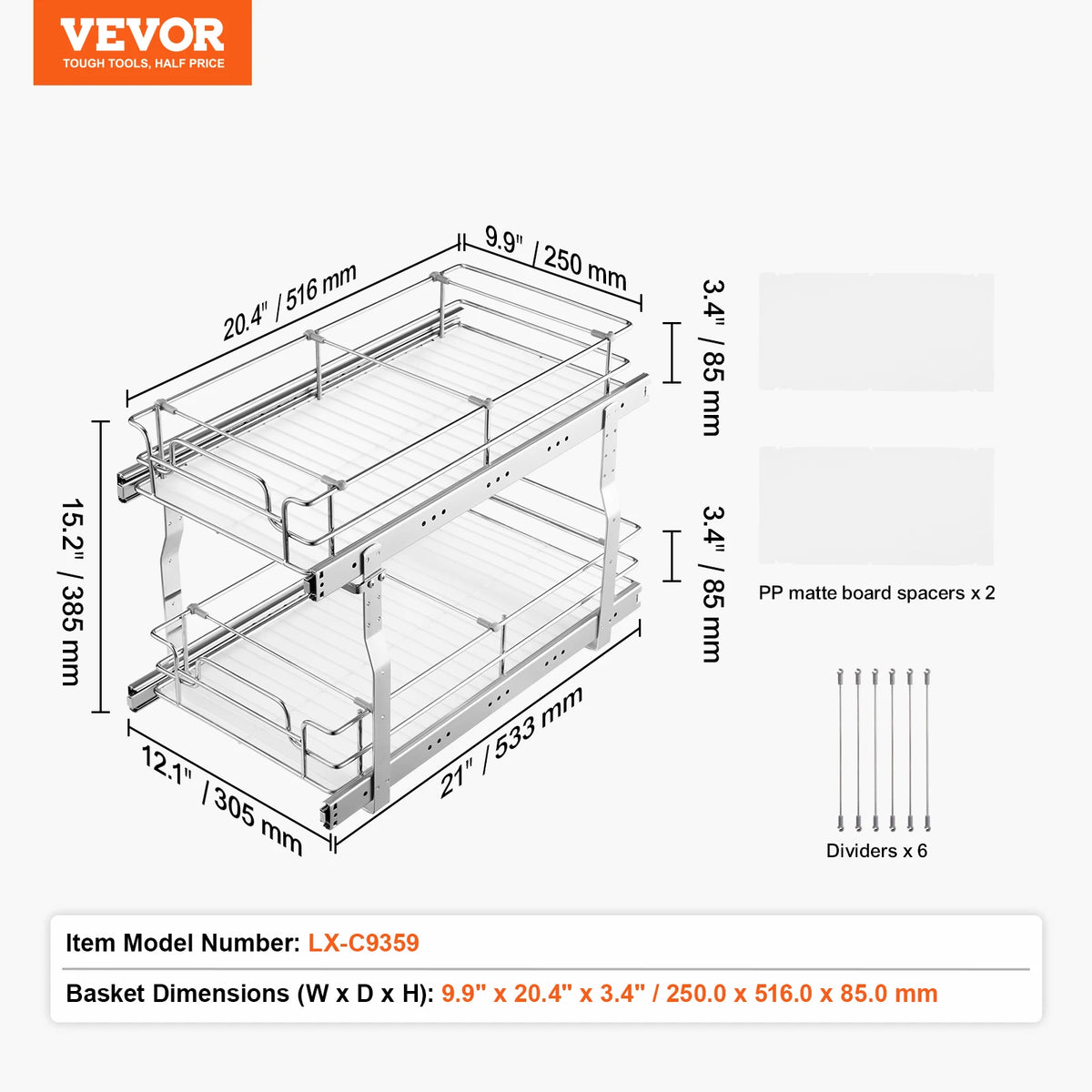 Pull Out Cabinet Organizer Heavy Duty Slide Out Pantry Shelves Sliding Drawer Storage for Home Inside Kitchen Cabinet