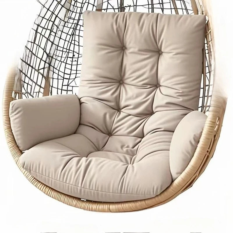 Hammock Rocking Chair Cushion Egg-shape  Cushion Available for Garden Living Room Decoration (Without Hanging Basket Seat) Cojin