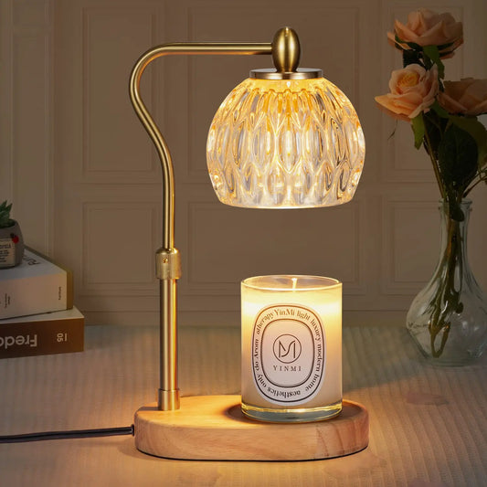 Electric Candle Warmer Lamp House Warming Mothers Day Gifts Home Bedroom Decor Timer & Dimmer Adjustable Wax Melter for Scented
