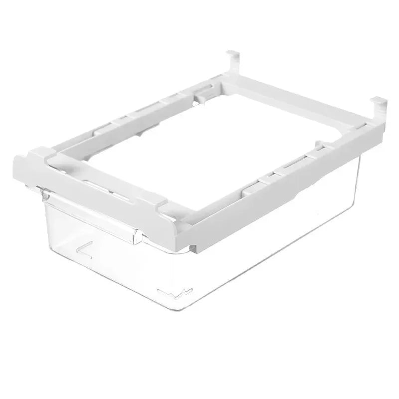 Household Transparent Retractable Refrigerator Storage Box, Anti Odor Refrigerator Partition Storage Basket, Hanging Storage Box