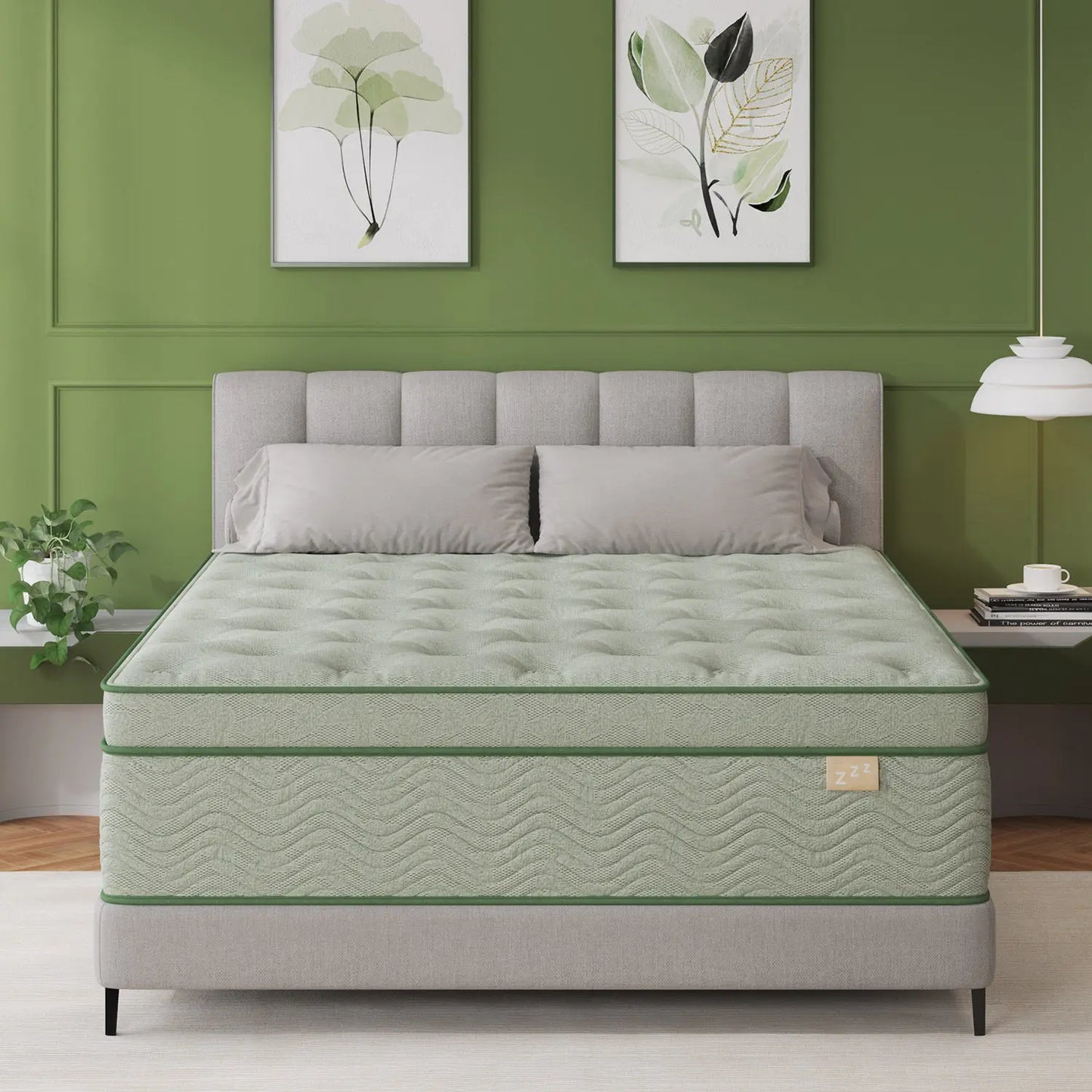 14 Inch Gel Memory Foam Hybrid Pocket Spring Mattress, Medium Firm Queen King Bed, Motion Isolation, Breathable Cooling Mattress