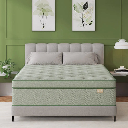 14 Inch Gel Memory Foam Hybrid Pocket Spring Mattress, Medium Firm Queen King Bed, Motion Isolation, Breathable Cooling Mattress
