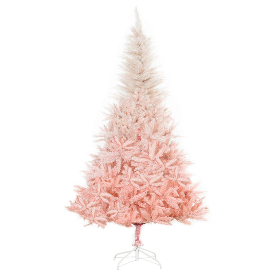 6ft Unlit Spruce Artificial Christmas Tree with Realistic Branches and 800 Tips, Pink