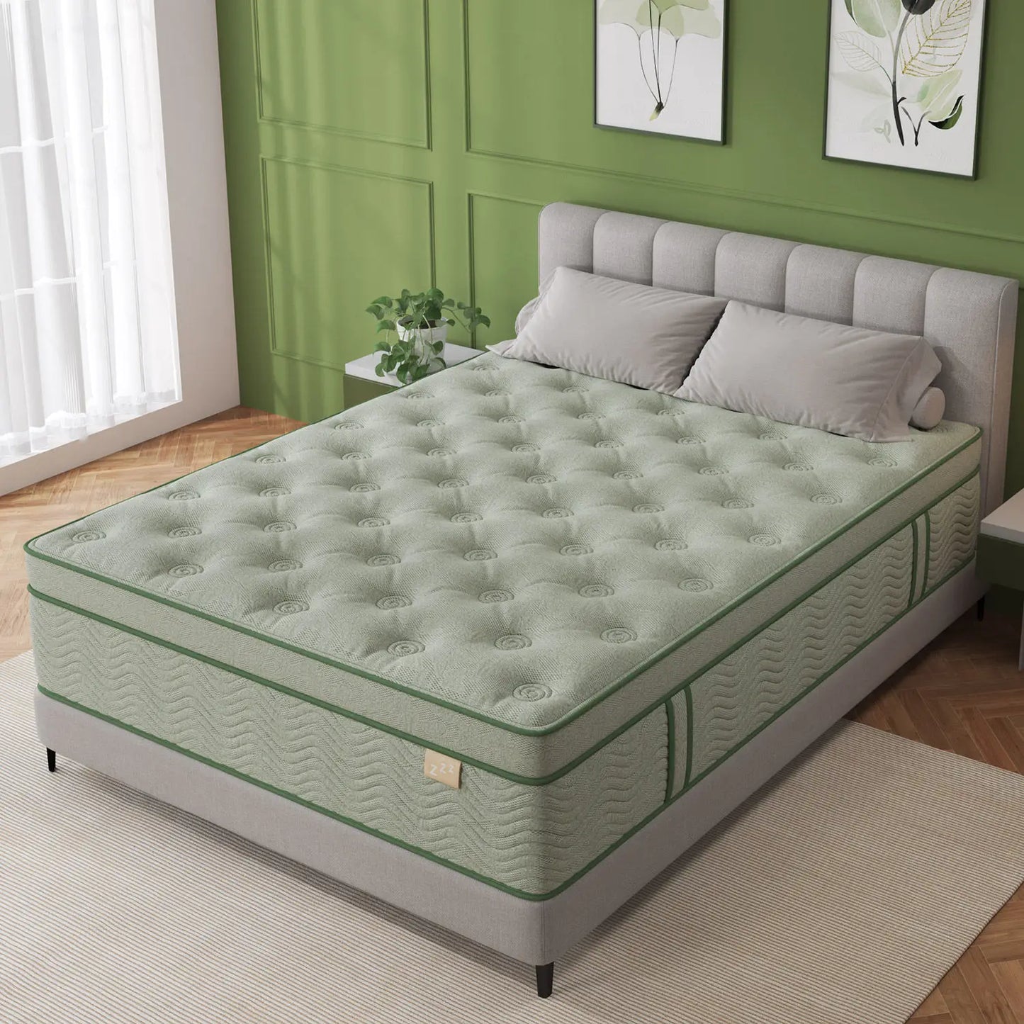 14 Inch Gel Memory Foam Hybrid Pocket Spring Mattress, Medium Firm Queen King Bed, Motion Isolation, Breathable Cooling Mattress