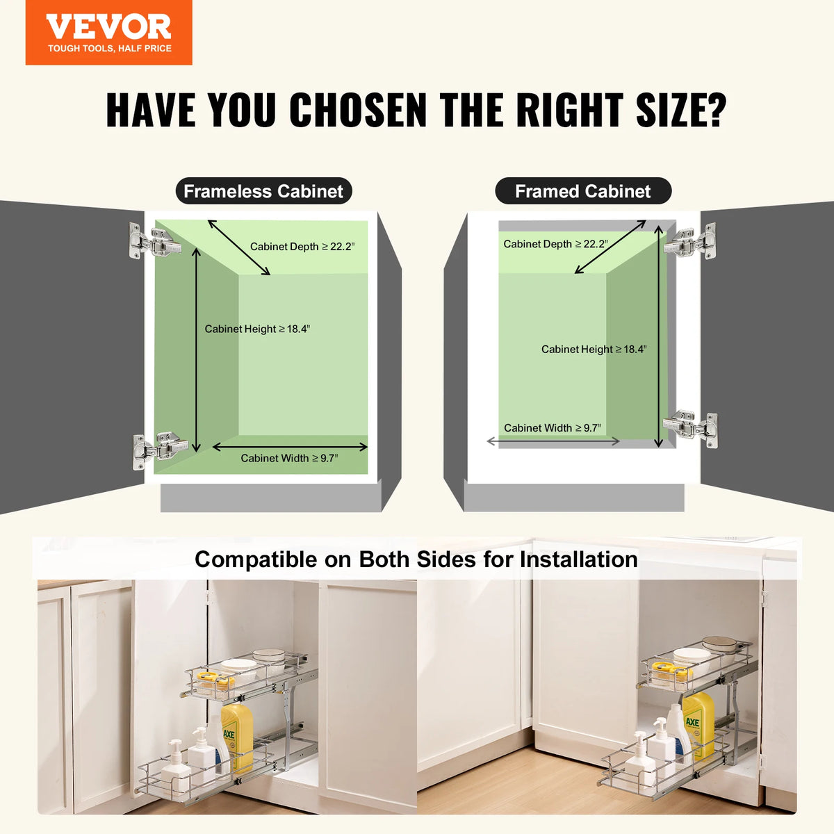 Pull Out Cabinet Organizer Heavy Duty Slide Out Pantry Shelves Sliding Drawer Storage for Home Inside Kitchen Cabinet