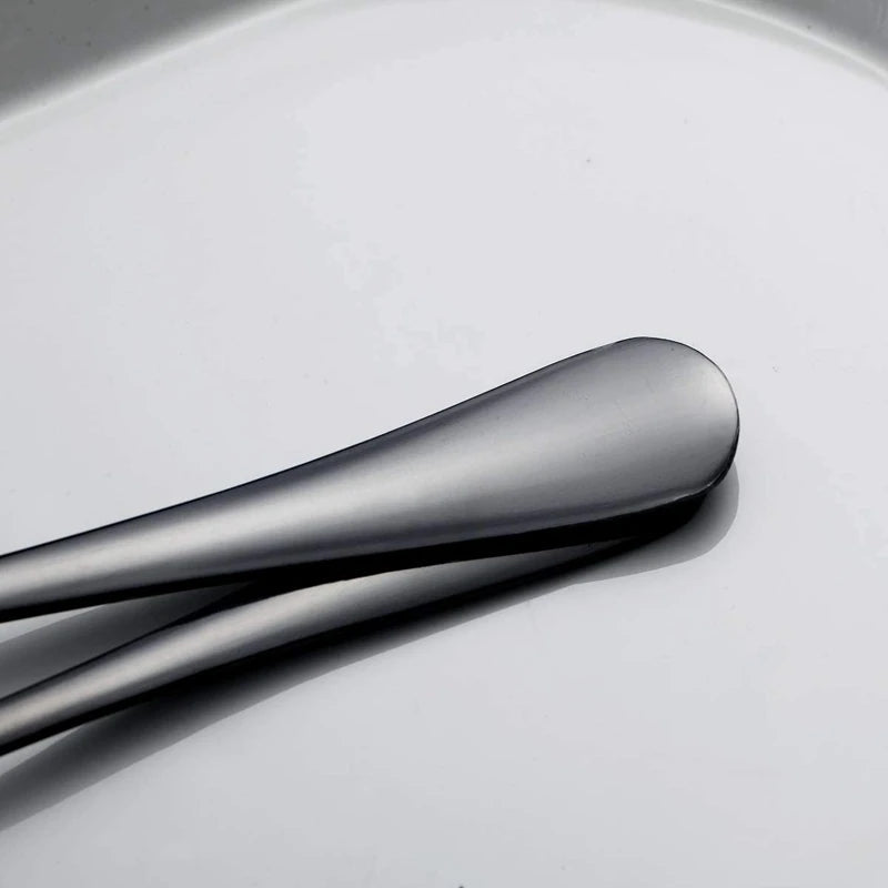 6-Piece Serving Flatware Silverware Set, Serving Utensil Set,Include Cake Server, Slotted Serving Spoon