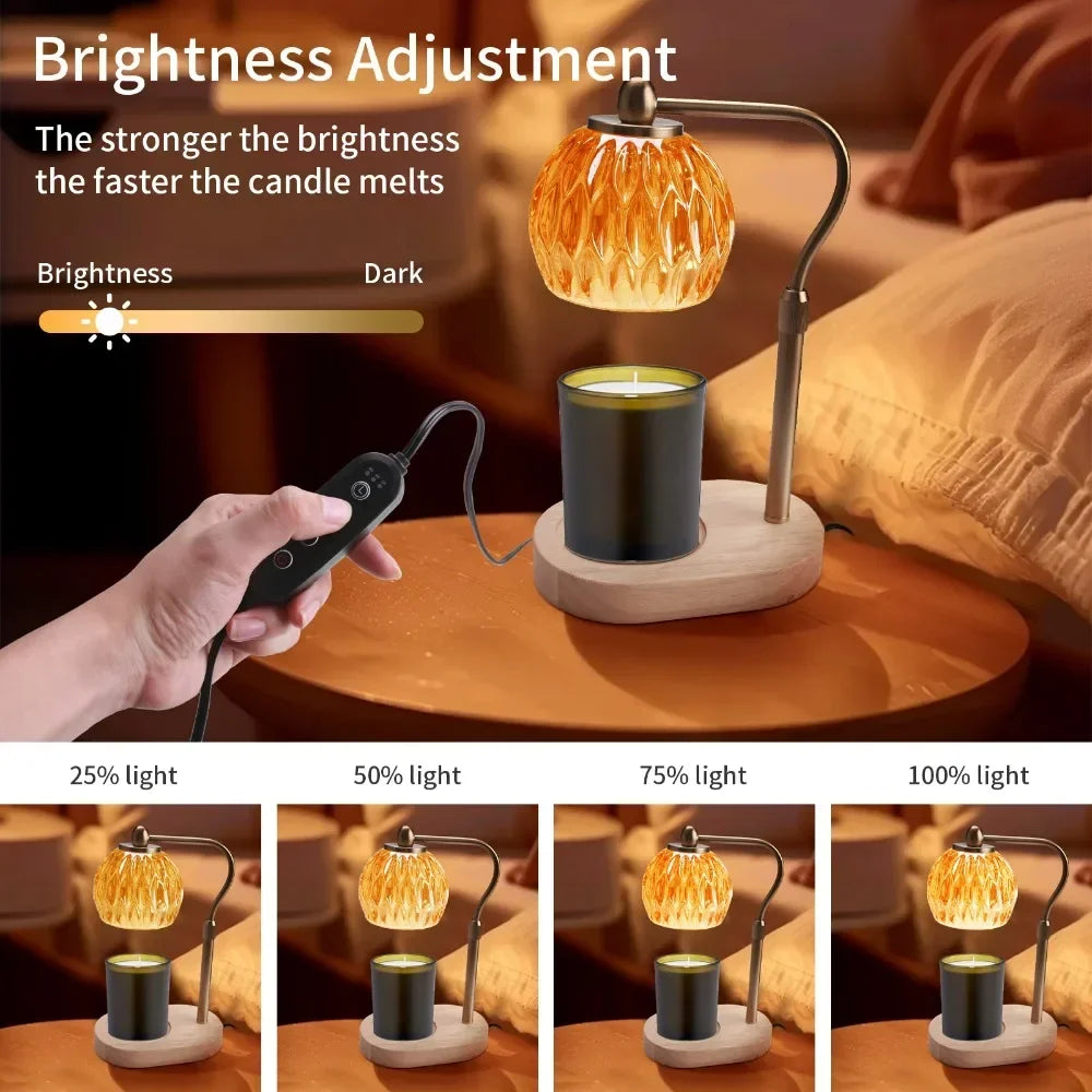 Electric Candle Warmer Lamp House Warming Mothers Day Gifts Home Bedroom Decor Timer & Dimmer Adjustable Wax Melter for Scented