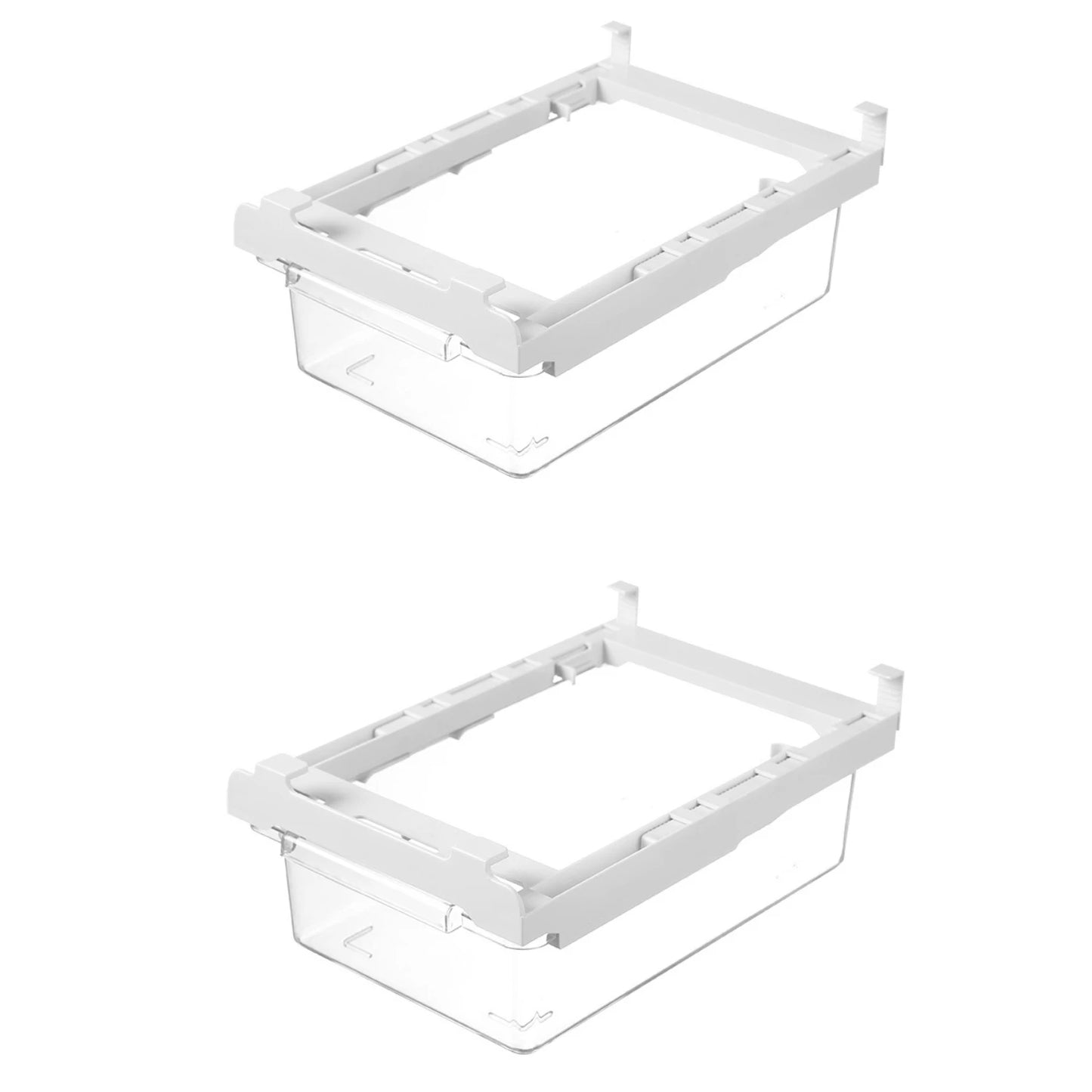 Household Transparent Retractable Refrigerator Storage Box, Anti Odor Refrigerator Partition Storage Basket, Hanging Storage Box